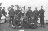 Soldiers with  band fife and melodeon